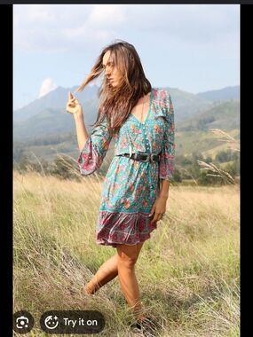 NeW Tulle And Batiste Teal Floral Jamawar Midlength Playdress